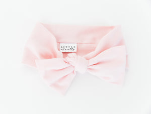 our bamboo stretch baby headband in light pink