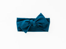Load image into Gallery viewer, our bamboo stretch baby headband in midnight teal