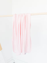 Load image into Gallery viewer, our bamboo stretch swaddle blanket in light pink