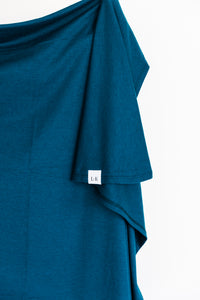 Swaddle Blanket in Midnight Teal