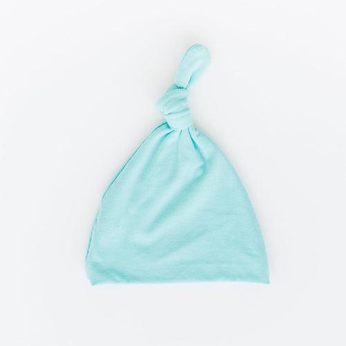 baby hat in robin's egg blue