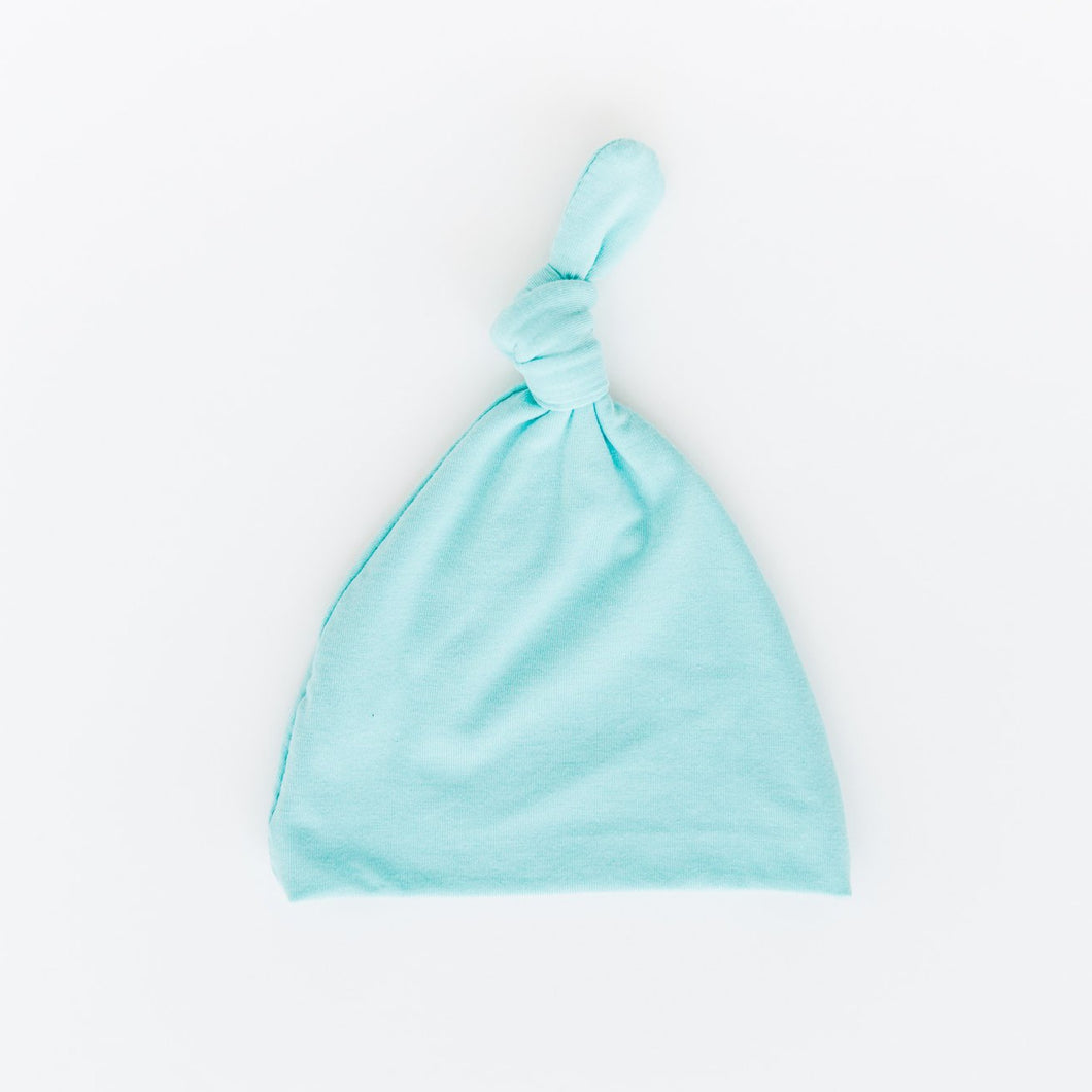 baby hat in robin's egg blue