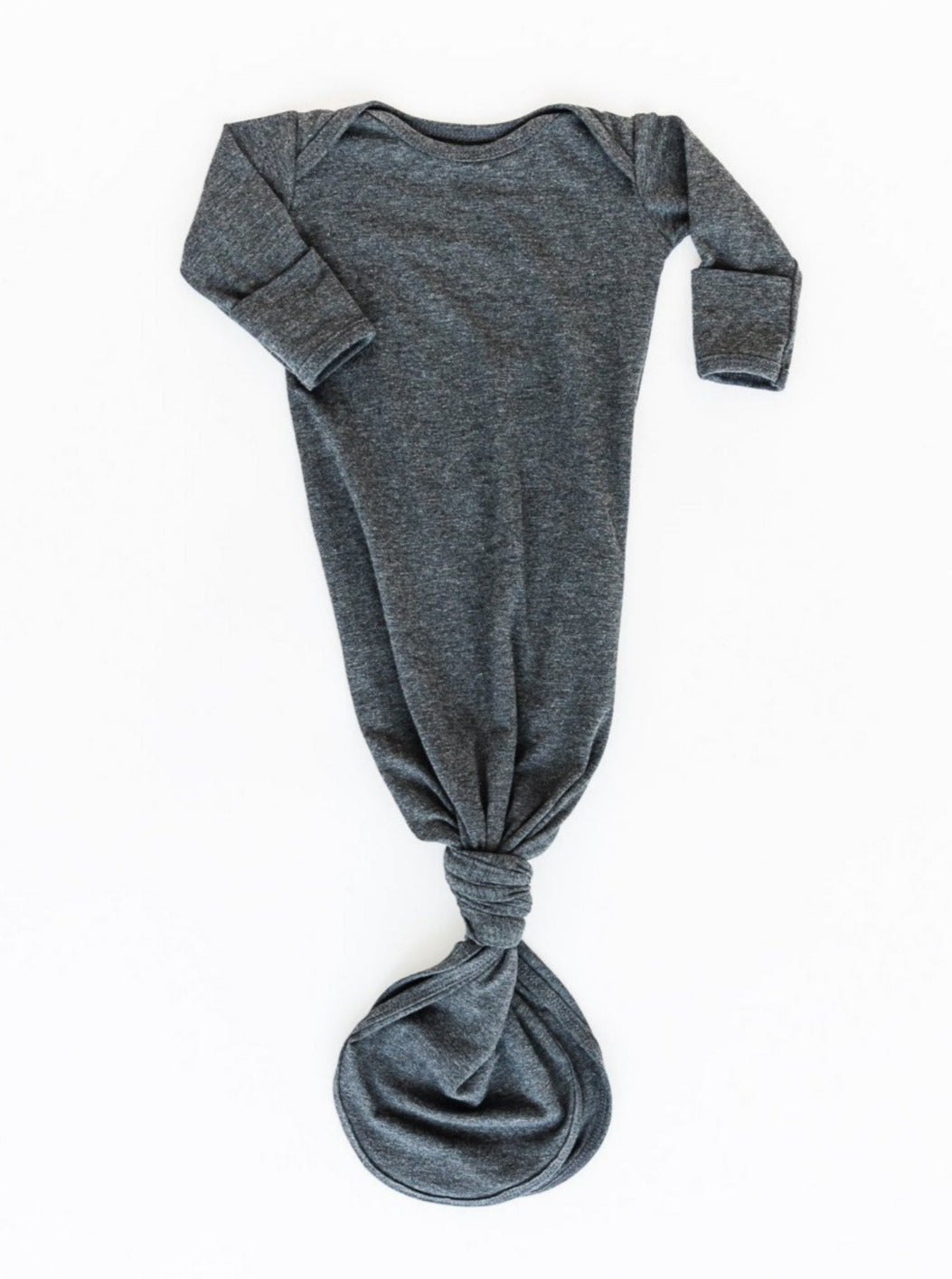 Knotted Baby gown  in  charcoal grey