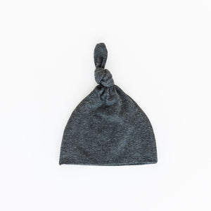 Top Knot Hat- Charcoal Grey