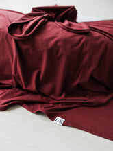 Load image into Gallery viewer, Bamboo Blanket - Cranberry