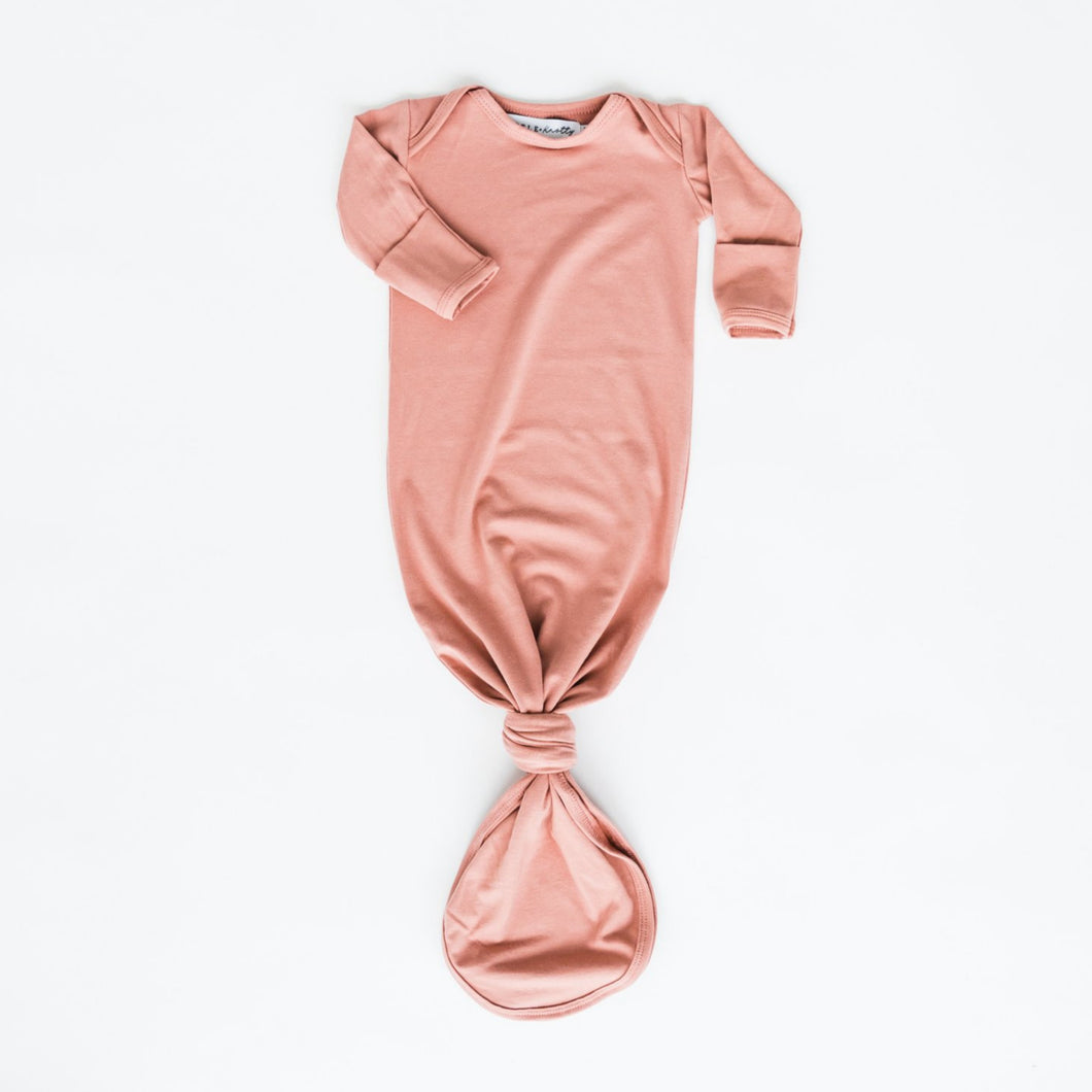 ash rose pink knotted gown
