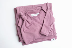 Top Knot Hat - Mauve