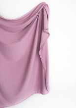 Load image into Gallery viewer, Mauve purple swaddle blanket